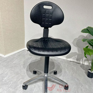 Antlu Laborhocker Stahlkonstruktion PU-Schaum-Sitz Laborstuhl mit Netzrückenlehne und Rollen - Product Image 1