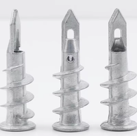 Cheville à expansion autoperceuse 13*41 en alliage de zinc, tête triangulaire et couronne, pour plaques de plâtre et béton