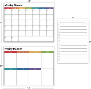 Calendario magnetico con cancellino a secco settimanale <span class=keywords><strong>per</strong></span> lavagna bianca e agenda giornaliera <span class=keywords><strong>per</strong></span> magnete da fare <span class=keywords><strong>per</strong></span> frigorifero <span class=keywords><strong>per</strong></span> <span class=keywords><strong>porta</strong></span> a muro del frigorifero - Product Image 2
