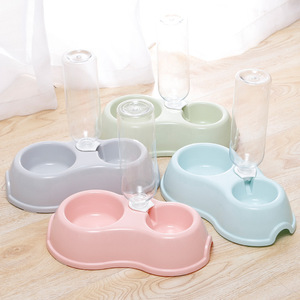 Bebedero y Comedero para Mascotas, Tazón de Agua para Gatos, Tazón Doble de Plástico, Botella de Agua Automática, Tazón para Perros - Product Image 3
