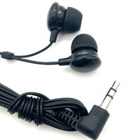 Casque intra-auriculaire jetable 3,5 mm, écouteurs mono, moule privé, 20 heures de sensibilité, 32 sans réduction de bruit, casque de voyage