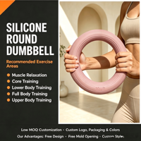 Haltères en silicone antidérapants 5LB 8LB 10LB 15LB avec noyau en fer durable pour femmes, entraînement de musculation