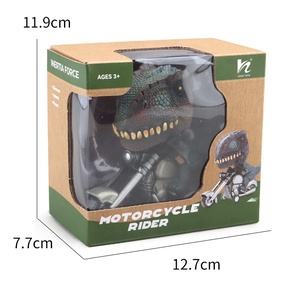Jouets de dinosaures pour enfants, vente chaude 2023, 2 voitures de dinosaures, jeu de moto à friction, T-Rex et Tricératops, monstres de dinosaures - Product Image 6