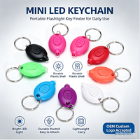Mini lampe torche LED porte-clés en plastique noir avec logo personnalisé, cadeau promotionnel lumineux pour sac de fête