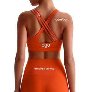 Sujetador Deportivo Cruzado de Nailon y Elastano Transpirable de Alta Calidad con Logotipo Privado Personalizado para Mujer - Product Image 1