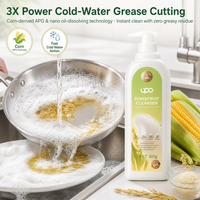 Liquide vaisselle végétal de qualité alimentaire à l'extrait de riz, nettoyant 2-en-1 pour fruits et légumes, savon vaisselle écologique en gros