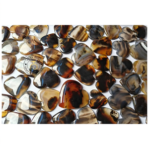 Lote al por mayor de cabujones de ágata de Montana en forma de corazón, por peso, con diferentes formas y tamaños, utilizados para la fabricación de joyas. - Product Image 3