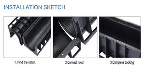 Sotterraneo tipo <span class=keywords><strong>U</strong></span> canale di drenaggio acqua piovana canale di drenaggio per il trattamento delle acque reflue di plastica fosso di drenaggio con la copertura - Product Image 2