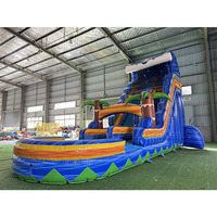 Vente flash : château gonflable avec toboggan aquatique gonflable pour enfants