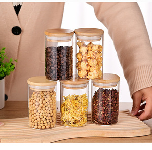 300毫升玻璃罐与竹盖食品 - Product Image 2