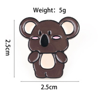 Broche mignonne Koala peinte, style dessin animé, accessoire de vêtement pour enfants, en stock
