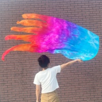 Drapeaux en voile de soie pour la danse prophétique, fluides pour la louange en église, bannières de danse chrétienne