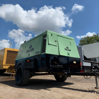 Compresseur à vis à injection d'huile à une seule étape Sullair 425cfm, compresseurs d'air mobiles Cummins pour l'exploitation minière, le sablage, la démolition