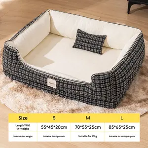 Tempat Tidur Anjing Teddy Bichon Ukuran Kecil, Rumah Anjing Semua Musim, Kain Dapat Dilepas dan Dicuci, Tipe Sofa Hangat Musim Dingin, Tidak Perlu Perakitan - Product Image 6