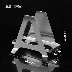 Modern Triangular <b>Pot</b> <b>Lid</b> Rack With Stand <b>For</b> Kitchen Storage Cutting Board <b>Holder</b> Stainless Steel Draining Rack - Product Image 3