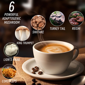 Factory Wholesale Mushroom Coffee Powder Support Custom Reishi Mushroom Supplement Shiitake Morel Mushroom Extract Powder Coffee - Product Image 4