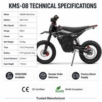 KMS-08 48V 21Ah Lithium Battery 4000W Brushless Medium Drive Electric Off-road Motorcycle 65km/h for Adults and Teenagers