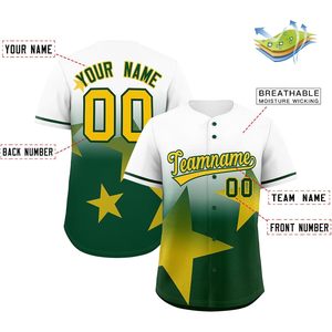 Maillot de baseball personnalisé à dégradé, boutonné, avec nom, numéro et logo brodés, unisexe adulte, anti-humidité, sublimé - Product Image 2