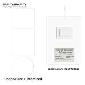 Miễn Phí Mẫu 12V 110V 220V Không Thấm Nước Tự Dính Pet Phòng Tắm Gương Defogger Nóng Chống Sương Mù Phim Demister Pad - Product Image 4