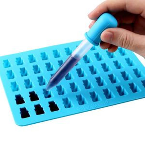 Moule en silicone miniature DIY en forme d'ours, de qualité alimentaire, pour glace, bonbons gélifiés, gelée, chocolat |   Vente en gros disponible - Product Image 1