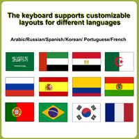 Clavier d'ordinateur portable ergonomique filaire à membrane T-WOLF T13 avec rétroéclairage RGB, étanche, 98 touches, DPI 1000, touches multifonctions