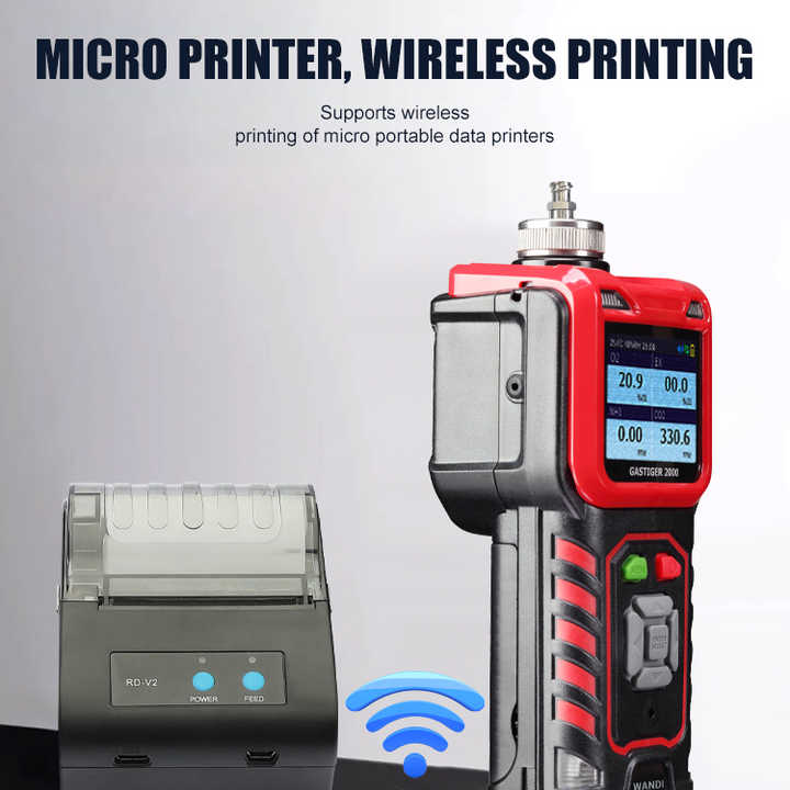 Portable Nitric Oxide Gas Detector Rechargeable Measuring Instruments Flammable 5000Ppm Gas