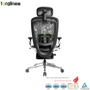 Ofis mobilyaları lüks ürün h06 moda siyah ofis örgü patron yönetici sandalye ofis ergonomik sandalye