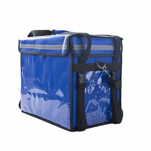 Evercredit Insulated Food Delivery Bag With Frames Storage Cooler Grocery Delivery Case 600D OEM Solid Insulated Backpack 500 Pcs CN FUJ