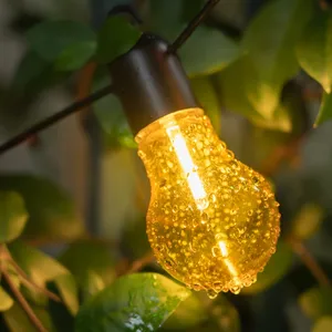 カラフルなPS50電球LEDストリングライト屋外クリスマスデコレーションソーラーストリングライト休日の装飾用