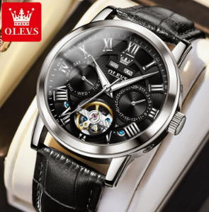 Relojes Mecánicos Automáticos Originales Olevs 6668, Manecillas Luminosas, Calendario Resistente al Agua, Reloj de Pulsera Tourbillon para Hombre, Montre, Relojes - Product Image 4