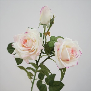 Ibisco a 3 teste rosa da interno per matrimonio floreale con <span class=keywords><strong>fiori</strong></span> artificiali idratanti per <span class=keywords><strong>fiori</strong></span> artificiali per <span class=keywords><strong>prato</strong></span> - Product Image 3