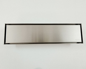 AISI 304 scarico doccia in acciaio inox scarico lineare con 2-in-1Tile inserto pannello lungo rettangolo di scarico del pavimento in bagno balcone - Product Image 4