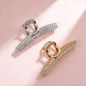 Vente flash - Pinces à cheveux en métal de qualité supérieure, or, argent, strass, pour femmes et filles - Product Image 2