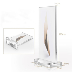Chất Lượng Tốt A4 Kích Thước Giấy Acrylic Hiển Thị Đứng Acrylic Đăng Chủ Brochure Điện Thoại Di Động Hình Ảnh Hiển Thị Chủ - Product Image 1