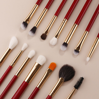 Ensemble de pinceaux de maquillage IPRESTA de haute qualité, 14 pièces, poils synthétiques, débutants, doux, correcteur pour les yeux, manche en bois, outils de beauté, neuf d'usine