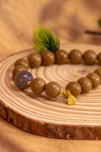 Wholesale Unisex Classic Bohemian Natural Incense Beads Golden Grey Agate <b>Bracelets</b> Tassel Teardrop Charm <b>Healing</b> Reiki Woven - Product Image 5