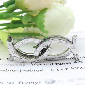 <b>Titanium</b> Steel Geometric <b>Ring</b> Unisex Foldable Telescopic Design Gift Jewelry - Product Image 3