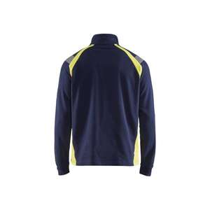 BLAKLADER - 343211588933XS Sweat avec demi-zip Bleu marine/Jaune haute visibilité-EAN 7330509595572 HI-VIS WORKWEAR - Product Image 2