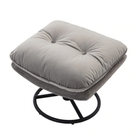 Chaise d'appoint pivotante en velours SANS Chaise longue de loisirs avec salon ottoman