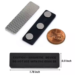 Etiqueta de nombre magnética reutilizable con accesorios de insignia de plástico Broche de etiqueta de nombre de imán de neodimio permanente reutilizable - Product Image 4