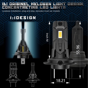 Faro <span class=keywords><strong>LED</strong></span> Integrato T7S <span class=keywords><strong>H7</strong></span> per Auto, Installazione Senza Perdite con Decodifica, Nuovo Modello - Product Image 5