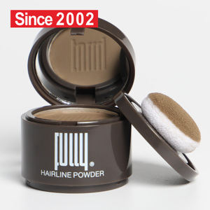 FULLY Hairline Powder Brown ABS Container with Mirror Hair <b>Root</b> <b>Concealer</b> 04 Model for Professional Salon Use - Product Image 2