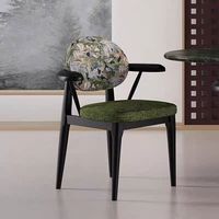Ensemble de chaises et de table à manger en cuir de luxe moderne avec revêtement en tissu imprimé - Meubles de maison durables et écologiques