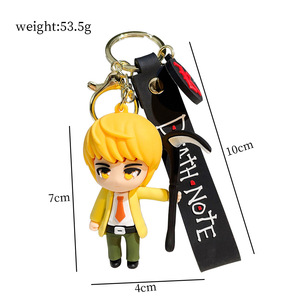 Porte-clés mini figurine PVC 5 couleurs de haute qualité, mignonnes figurines anime Death Note Light Yagami <span class=keywords><strong>L</strong></span> Lawliet <span class=keywords><strong>Ryuk</strong></span> pour la décoration de sac à dos - Product Image 3