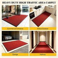 Tapis de sol d'entrée en polyester à boucles, avec support en TPE et PVC, options de largeur 60/80/90/120/160/180/200 cm, certification NFSI