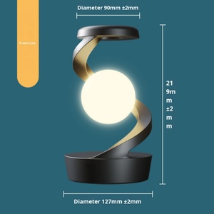 Lámpara de Mesa Creativa con Rotación Suspendida y Atmósfera RGB, Lámpara Flotante Decorativa para Interiores con Carga Inalámbrica para Teléfono Móvil - Product Image 3