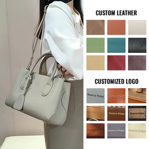 Lusso tinta unita in vera pelle elegante da <span class=keywords><strong>donna</strong></span> con cerniera per borse a tracolla - Product Image 6