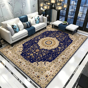 Alfombra Persa Vintage Color Borgoña, Alfombra Oriental Clásica con Diseño Floral para Sala de Estar o Dormitorio, Lavable y Antideslizante - Product Image 2