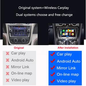 Dckloer không dây Carplay và Android tự động cho Bentley mushan 2011-2019 7 "Màn hình phản chiếu/Video/Airplay/Camera/Navigation - Product Image 4