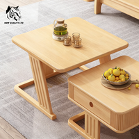 Mesa de centro de madera de diseño moderno para sala de estar, precio mayorista barato de China, personalizable, gran stock listo para enviar.